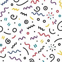seamless pattern with colorful shapes and lines vector