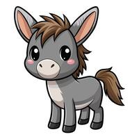 a cartoon donkey with brown eyes and a big nose vector