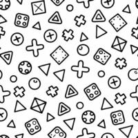 a black and white pattern with various symbols vector