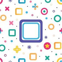 a colorful square with a circle in the middle vector