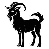 black goat on white background vector