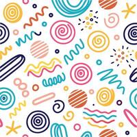 seamless pattern with colorful shapes and lines vector