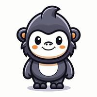 a cartoon monkey in a gorilla suit vector