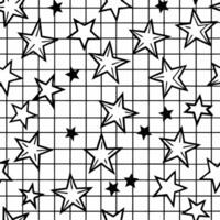a black and white star pattern on a grid vector