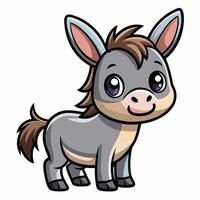 a cartoon donkey with big eyes and a big nose vector