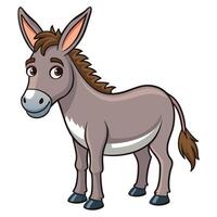 cartoon donkey isolated on white background vector