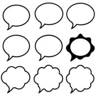 speech bubbles set of different shapes and sizes vector