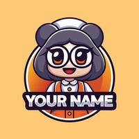 a cartoon character with the word your name on it vector
