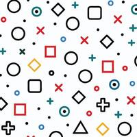a colorful pattern with squares and crosses vector