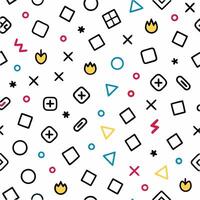 a colorful pattern with squares and triangles vector