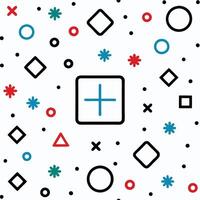 a square with a plus sign and a circle vector