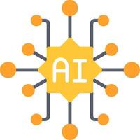 Artificial Intelligence Flat Icon vector
