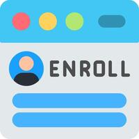 Enroll Flat Icon vector