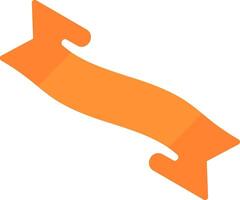 Folded Ribbon Flat Icon vector