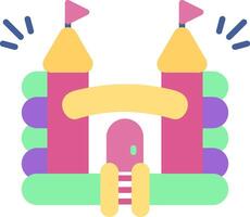Inflatable Castle Flat Icon vector