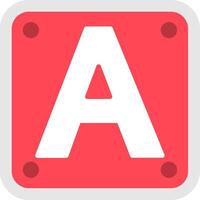 Letter A Flat Icon vector