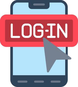 Log In Flat Icon vector