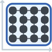 Matrix Flat Icon vector