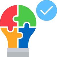 Problem Solving Flat Icon vector