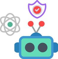Robot Flat Icon vector