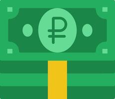 Ruble Flat Icon vector