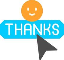Thanks Flat Icon vector