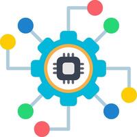 Automated Flat Icon vector