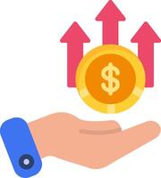 Capital Appreciation Flat Icon vector
