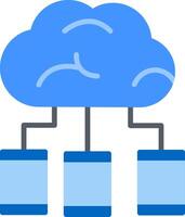 Cloud Service Flat Icon vector