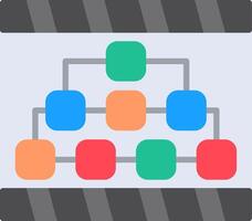 Hierarchy Structure Flat Icon vector