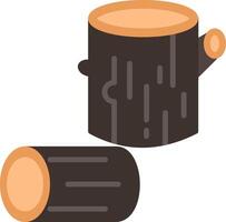 Log Flat Icon vector