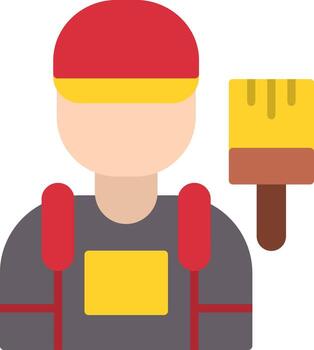 Painter Flat Icon vector