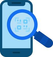 Qr Scan Flat Icon vector