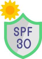 Spf 30 Flat Icon vector