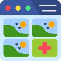 Add Image Flat Icon vector