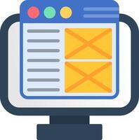 Web Design Flat Icon vector