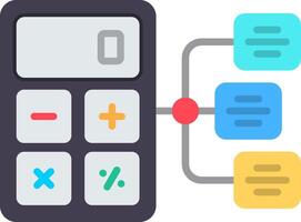 Database Table Flat Icon vector