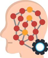 Deep Learning Flat Icon vector