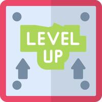 Level Up Flat Icon vector