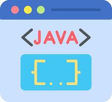 Java Flat Icon vector