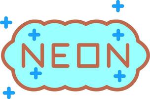 Neon Flat Icon vector