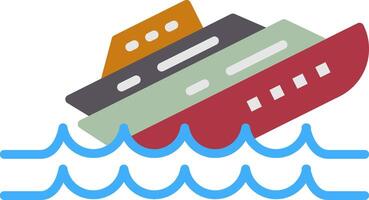 Sinking Flat Icon vector
