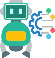 Robot Flat Icon vector
