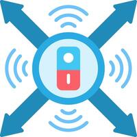 Accelerometer Sensor Flat Icon vector