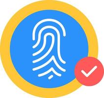 Biometric Recognition Flat Icon vector