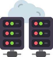 Data Center Flat Icon vector