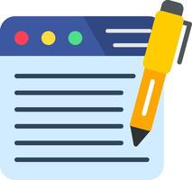 Digital Signature Flat Icon vector
