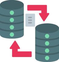 Data Migration Flat Icon vector