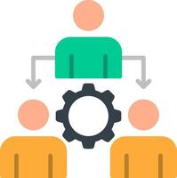 Organization Structure Flat Icon vector