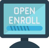 Open Enrollment Flat Icon vector